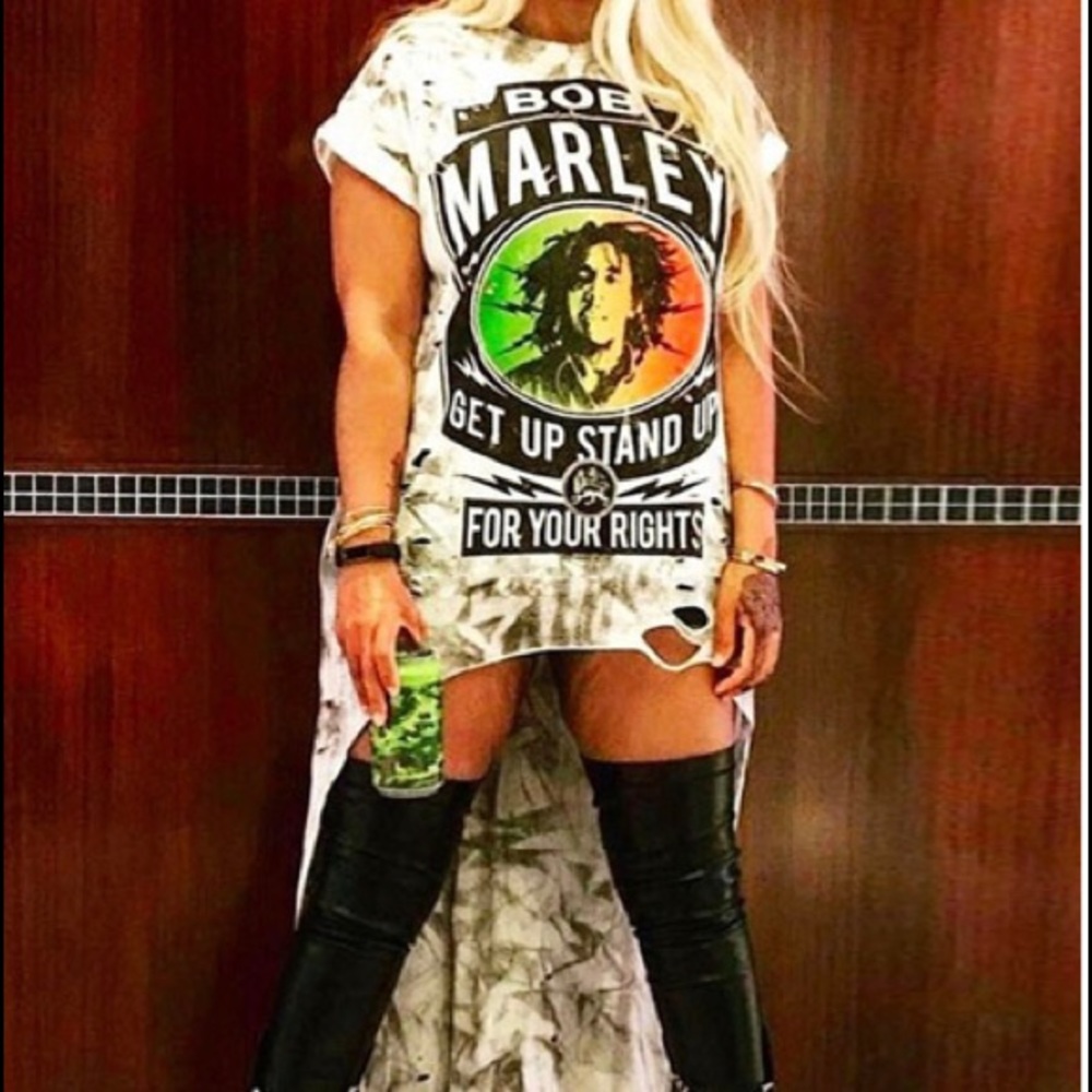 Bob Marley high low dress